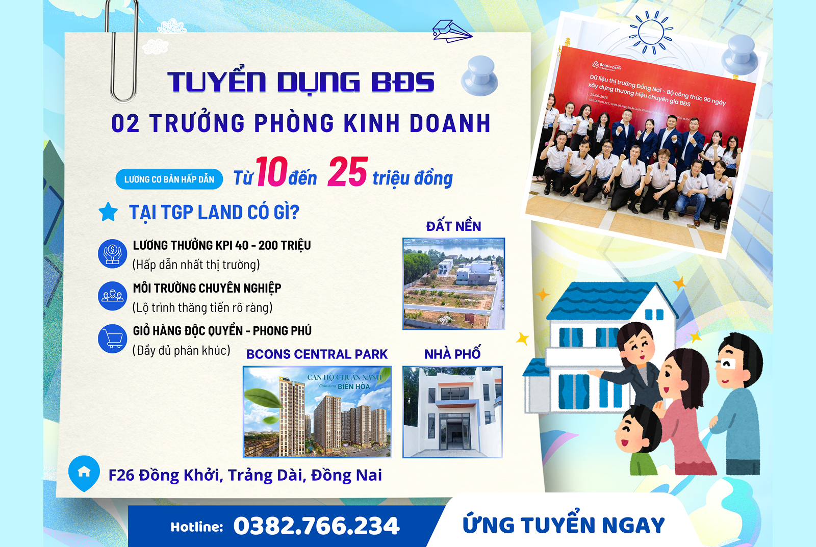 [TUYỂN DỤNG] TRƯỞNG PHÒNG KINH DOANH BẤT ĐỘNG SẢN