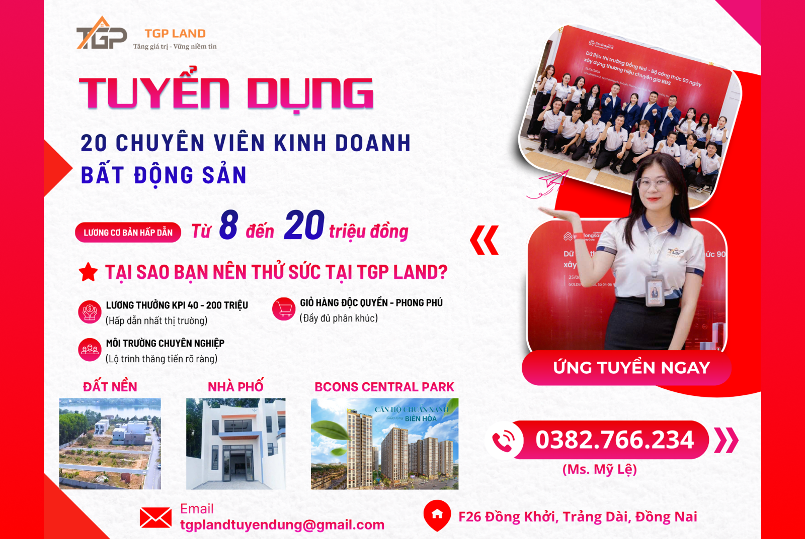 [TUYỂN DỤNG] NHÂN VIÊN KINH DOANH BẤT ĐỘNG SẢN